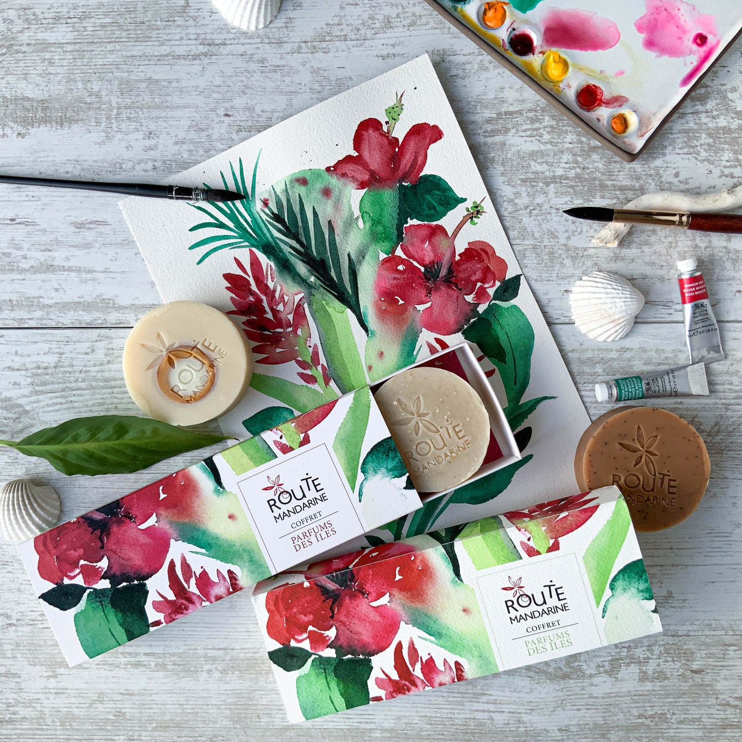 Coffret AQUARELLE "Parfum des îles"