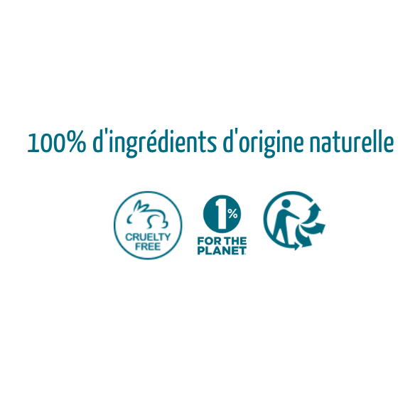100 % d'ingrédients d'origine naturelle