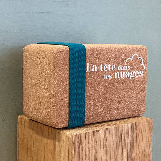 Boite de transport et porte savon en liège pour shampoings solides Route Mandarine