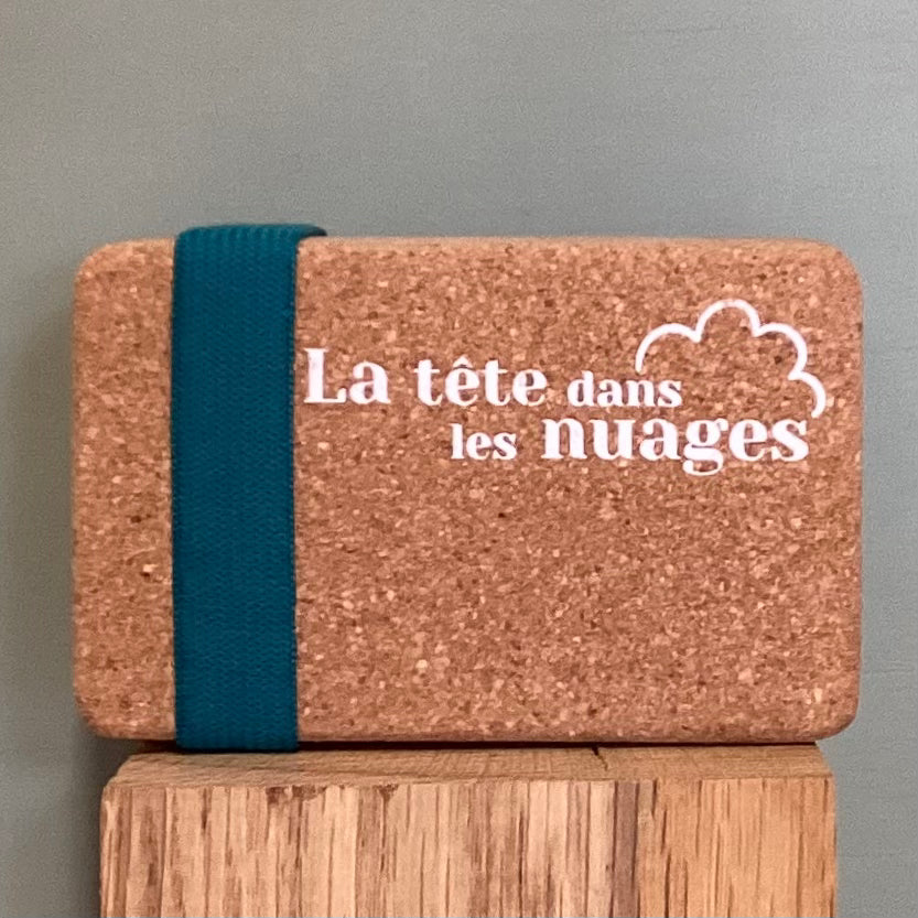 Boite de transport et porte savon en liège pour shampoings solides Route Mandarine
