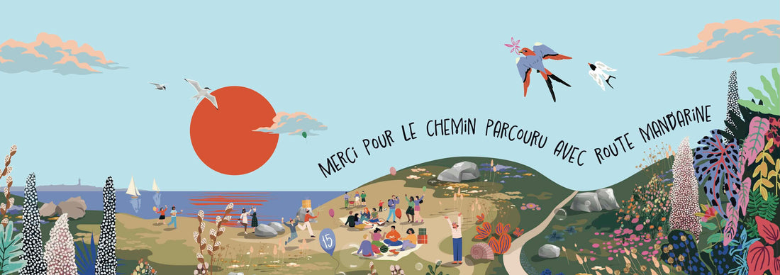 gens qui fêtent l'anniversaire route mandarine sur la dune