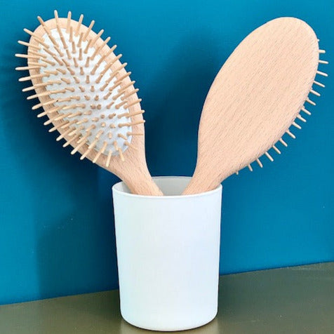 Brosse à cheveux en bois Route mandarine